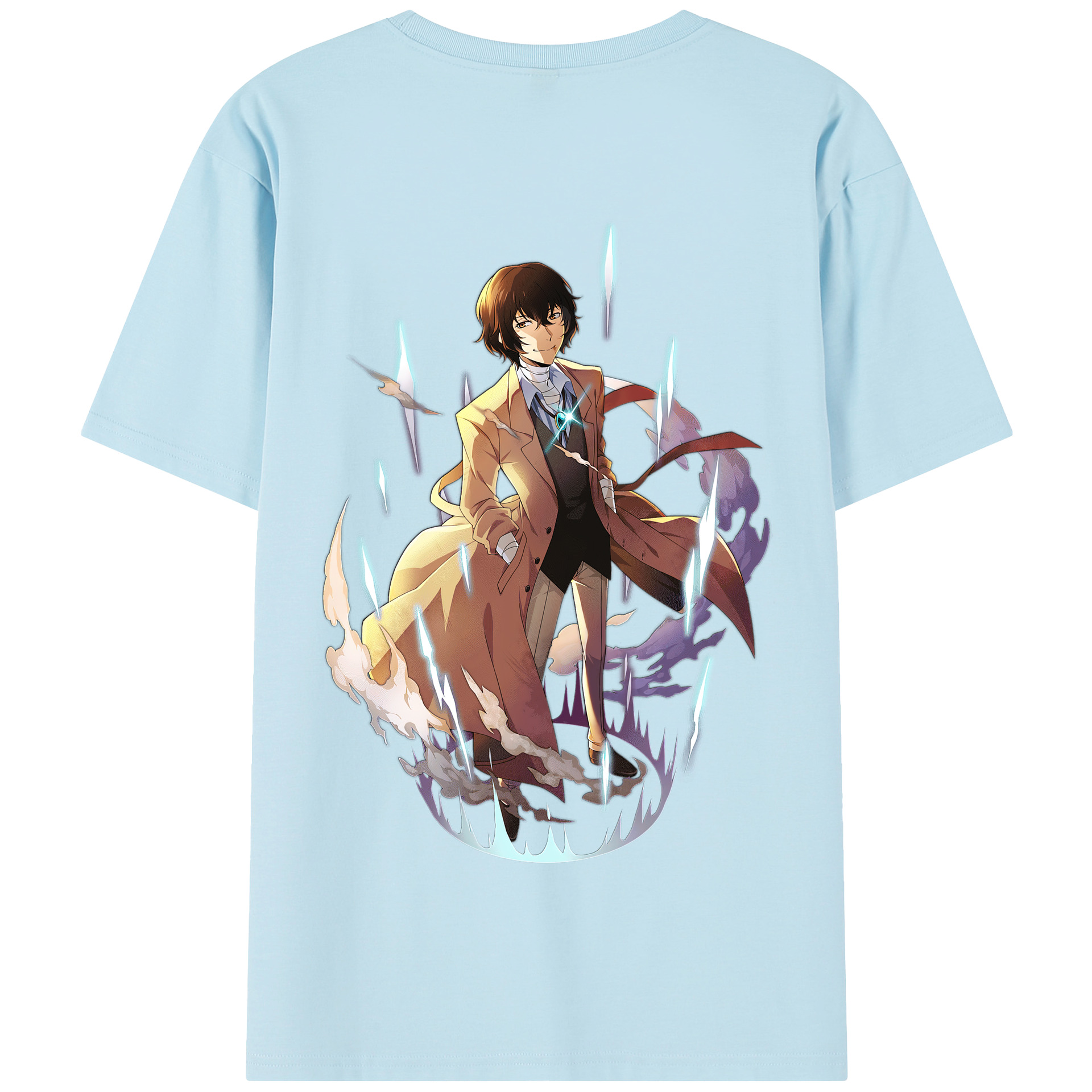 （画像用） 文豪ストレイドッグス Bungo Stray Dogs 綿100％半袖Tシャツ（背面プリント）